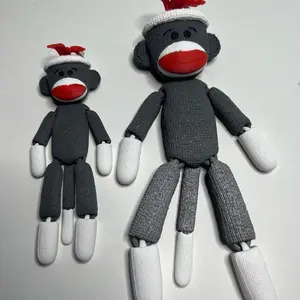 3d printed sock monkey figurines