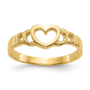 10 Karat Fashion heat child's Ring Size 3 Color: Yellow Finish: Polis