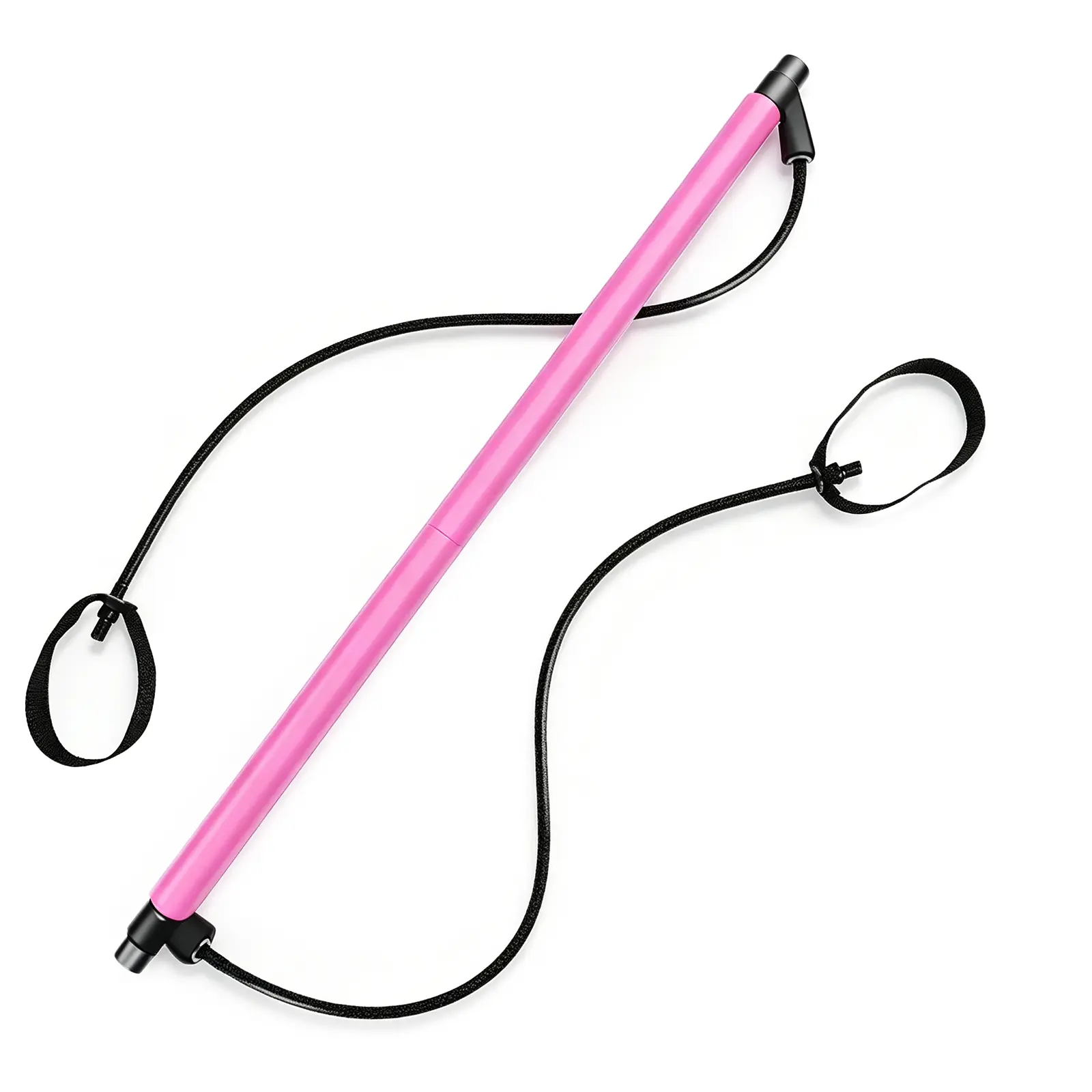 Portable Pilates Bar with Resistance Bands, Lightweight Pilates Exercise Stick, Ideal for Home Fitness Training and Workouts