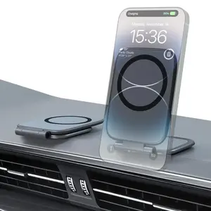 Car Phone Mount 2026 New Model Automotive Foldable Magnetic Navigation Tesla Vehicle Universal Anti-Shake Support Stand