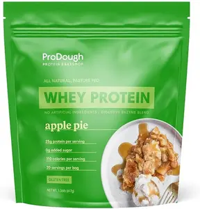 ProDough Gourmet Whey Isolate Hydrolized Protein Powder for Shake Mix- Easy Digest Enzyme Blend, 25g Protein per Serving, Natural Ingredients