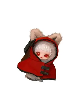 Mico's Forgotten Realm Adorable Red Hooded Doll with Fluffy White Hair and Big Red Eyes for Collectors Teddy Bar Stuffed Animals