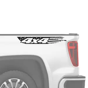 Matte Black Patriotic 4x4 Decal Set of 2