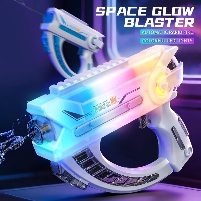 NEW Space Iight Electric Water Blaster Ultimate Battle Powerful Electric Water Blaster,  with GlowingRealistic Muzzle Outdoor Beach Pool Toy, Large Capacit,Summer toy gifts for children OutdoorFun#SummerVibes