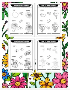 How to Draw Flowers  Easy Step-by-Step for Beginners | Viral Art Tutorial