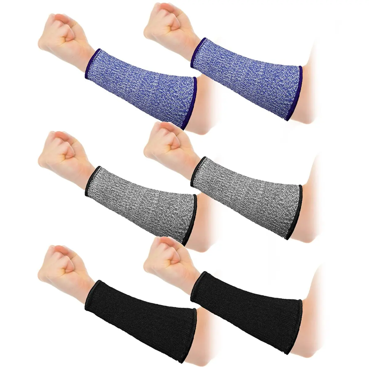 3 Pairs Arm Protectors for Thin Skin and Bruising Cut Resistant Forearm Sleeve Level 5 Arm Burn Protection Sleeve US