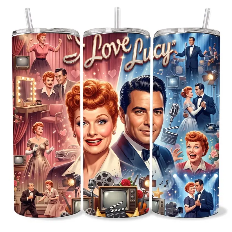 Lucy Love 20 oz Tumbler - BPA Free, Stainless Steel, Leak Proof, Clear Lid, Includes Straw