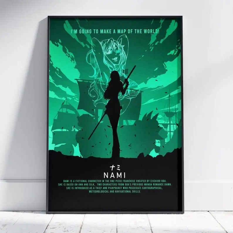 [Sale Up To 50% Off] Unframed Nami OP Anime Paper Poster - Modern Manga Wall Art Print, Artistic Photo Decor with Mount Option for Home & Room Wall Decor