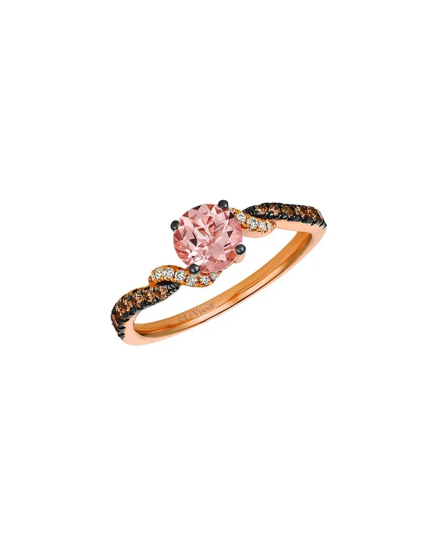 Le Vian® Peach Morganite 14K Rose Gold 0.79 ct. tw. Diamond & Morganite Cocktail Ring