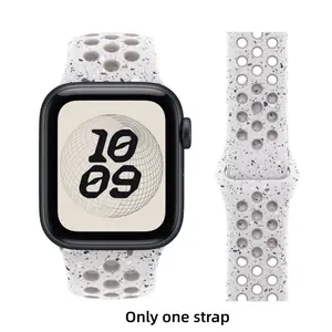 [Breathable Apple Watch Strap, Smart Watch Straps] Durable Breathable Soft Wristband for Apple Watch Sports Strap, Suitable for iWatch Ultra 1/2/3 SE Series 49mm 45mm 44mm 42mm 41mm 40mm, Series 1-11 Two-color Silicone, for Men Durability