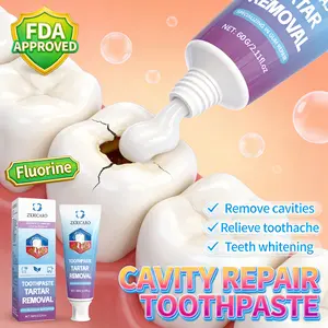 ZKRICARO Anti-Cavity Repair Toothpaste FDA Certified for Cavities, Plaque & Tartar Removal, Relieves Sensitivity, Strengthens Enamel, Oral Health Solution Aloe Gentle