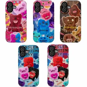 Fuggler Funny Ugly Monster Colorful Collection Quirky Creature Unique Fan Gift Art Trendy Tough Phone Case. Weirdcore Aesthetic Heavy Duty Shockproof Protective Smartphone Cover for iPhone 17 Pro Max 16 Air 15 14 13 12 11.