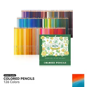 Arrtx 126 Colors Colored Pencils Soft Core for Adult Coloring Drawing Blending Shading Sketching Artist-Quality Art Supplies for Beginners & Professionals