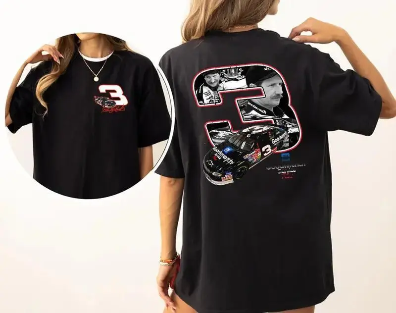 FEEGO Dale Earnhardt 03 Plus 90s T-Shirt, Nassscar Shirt Sweatshirt Hoodie wicked  merchandise, Casual, Round Neck