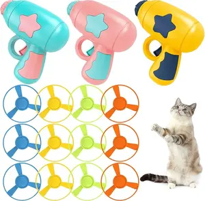 15pcs Upgraded Flying Disc Dog & Cat Toy with Fe-Tch Tracking System - Durable Plastic Discs Suitable for Training, Fetch, Retrieval - Interactive for Chasing for All Breeds of Cats and Small Dogs ( for /Outdoor Play) fidget tok new laser fly digi Summerv