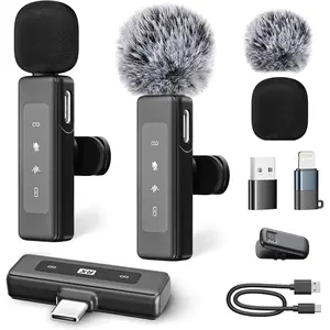 Mini Microphone for //Android/iPad,Lavalier Microphone with Noise Reduction and  Sound,Clip- Lapel Mic for Video Recording,Outdoor Interview,,Vlog,YouTube