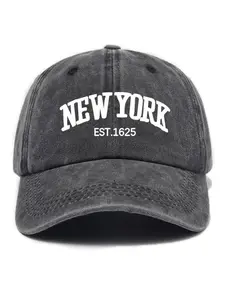 New York Letter Print Baseball Cap, Casual Outdoor Sports Hat for Men & Women, Vintage All-match Sun Protection Cap for Daily Wear