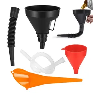 1 Set Car Engine Refueling Funnel, Engine Oil Filling Funnel Set, Gasoline Oil Fill Universal Tool for Auto Motorcycle Truck