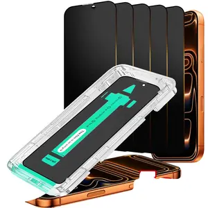 5-Piece Matte Privacy Screen Protector Set, Compatible with iPhone 17/16 Series, Anti-Fingerprint, Full Coverage, Easy Install, 9h Tempered Glass