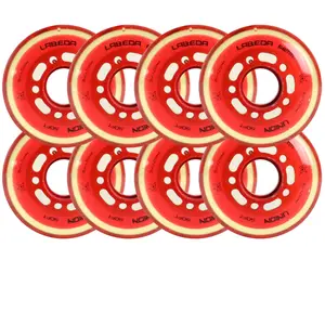 Labeda Roller Hockey Wheels - Union 68mm 74A Red (8-Pack)