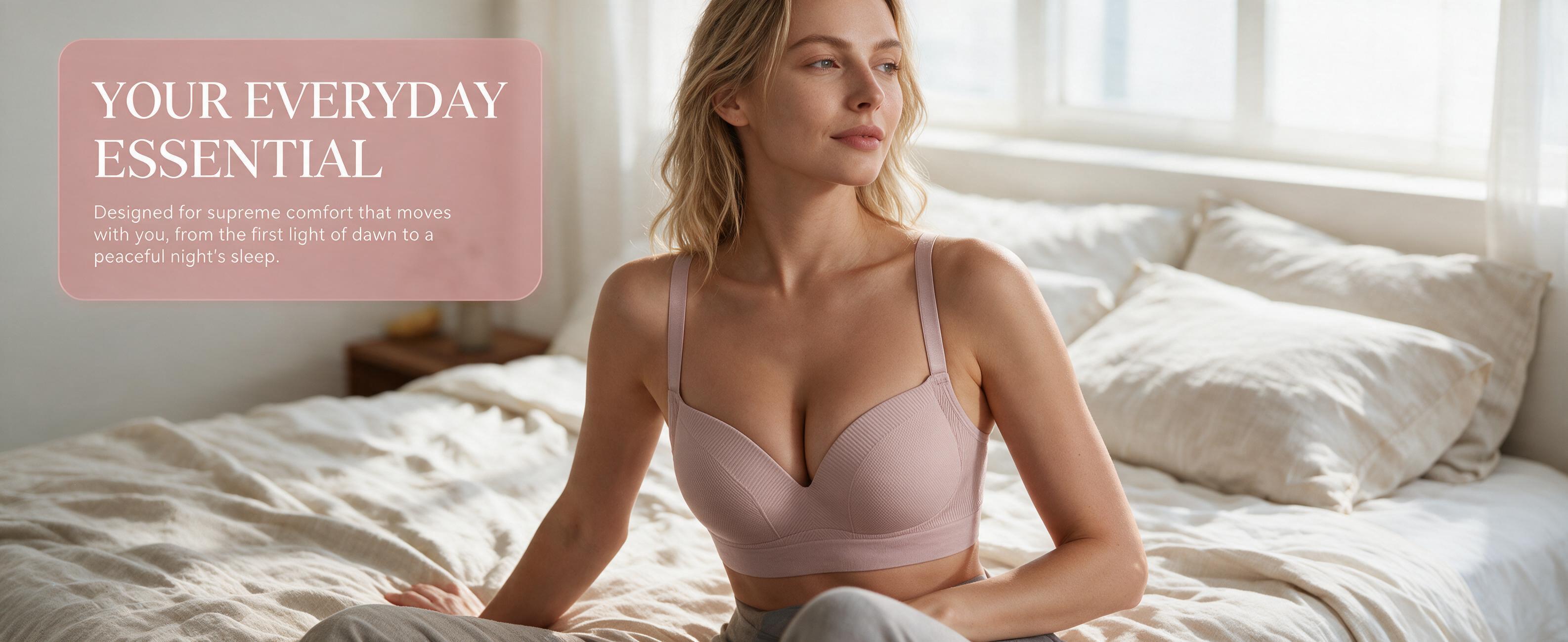 Women's 3-Pack Wireless Seamless Ribbed V-Neck Bralettes Stretch Adjustable Thin Strap Everyday Lounge Bras