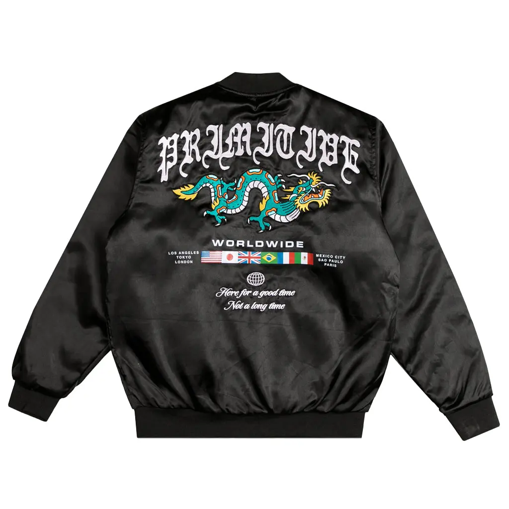 Primitive Skateboarding Men's Bomber Jacket Capital Bomber Primitive Skateboarding Men's Bomber Jacket Capital Bomber