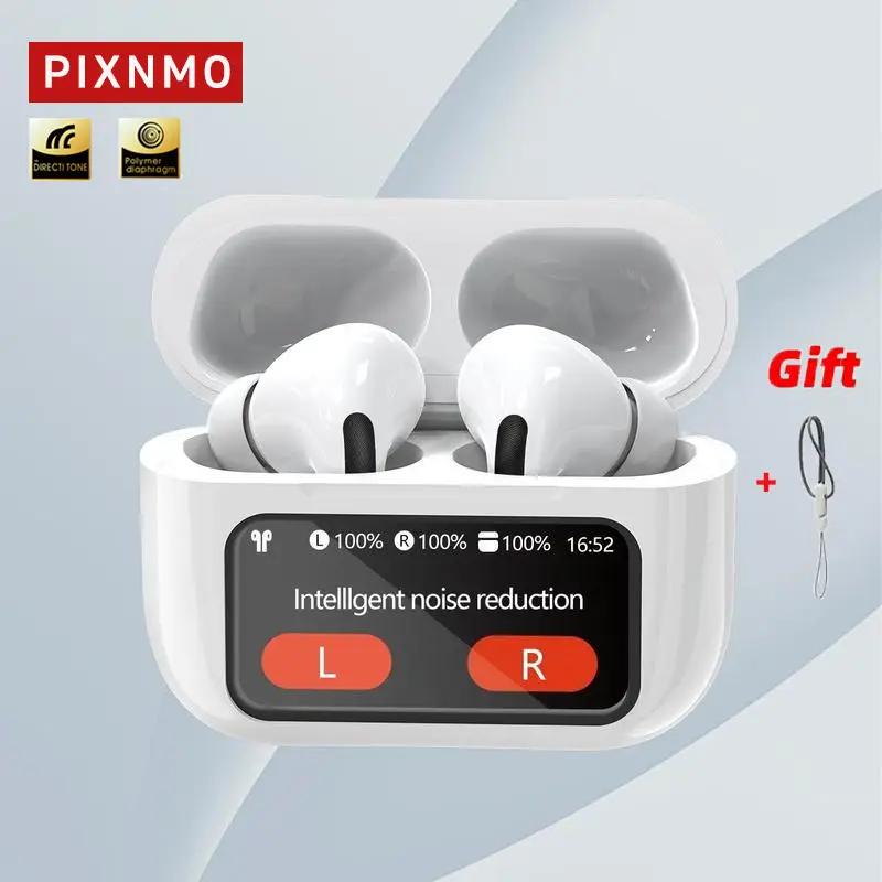 Earbuds with screen,TWS Noise Cancelation Earphone, Wireless Headphones HiFi Stereo Earphones with ENC Noise Canceling Mic,35H Playtime, Bluetooth 5.4
