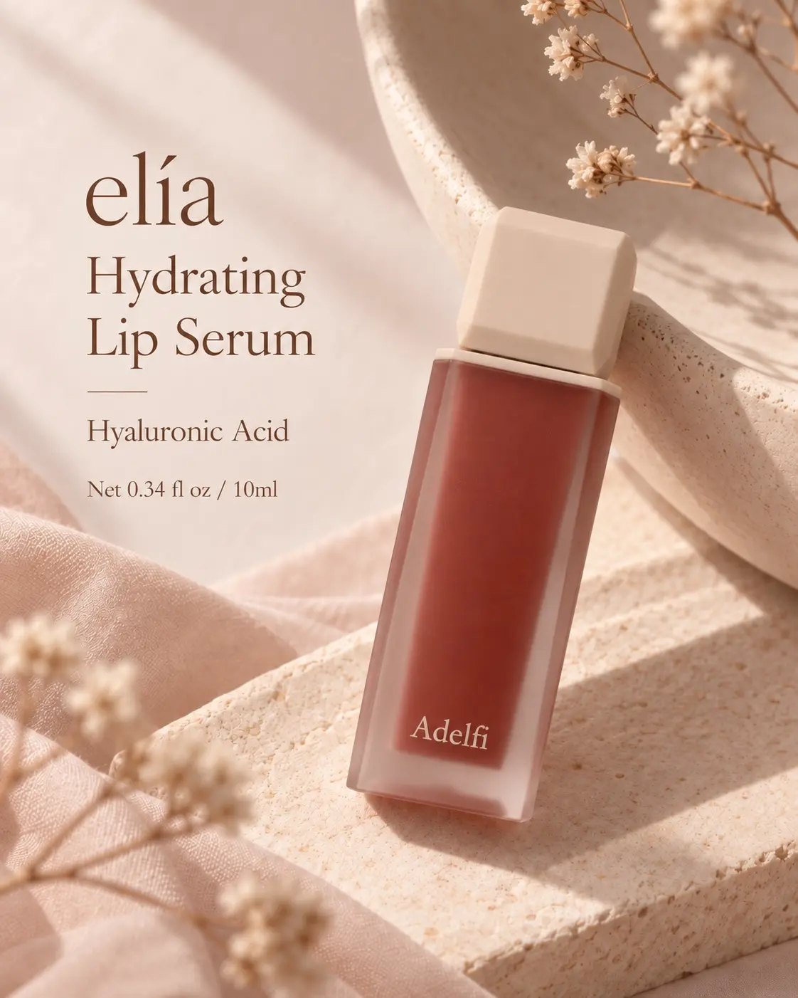 Adelfi Lip Oil - Lip Moisturizing with hyaluronic acid and Vitamin E.  Glossy Moisture