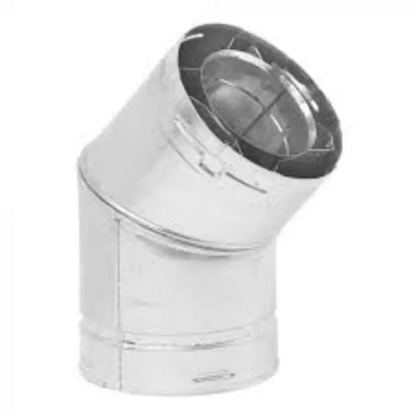 Superior Fireplace F4366 6 x 9 in. 45 deg Elbow Direct Vent Rigid Pipe Section