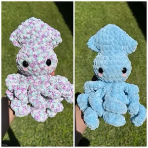 Handmade Crochet Jumbo Squid