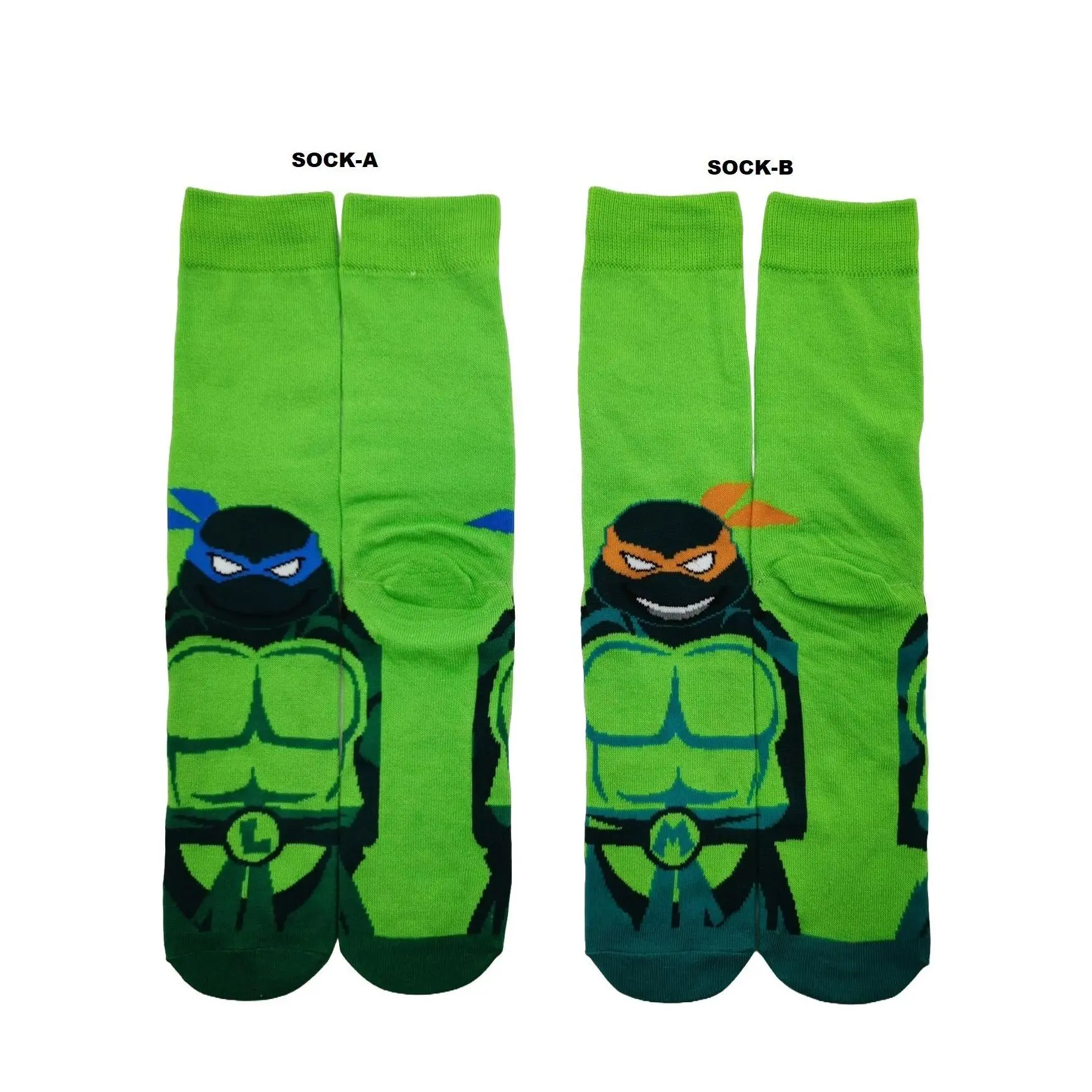 Teenage Mutant Ninja Turtles M en's Crew Socks Set - 2 Pair
