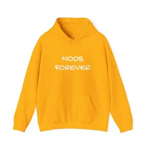 Noob Forever Hoodie,  God Mode Unlocked Unisex Gamer Sweatshirt, Relaxed Fit