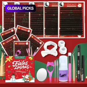 5 Pack Eyelashes Kit with Cluster & Segment Lashes | DYCKO Christmas Gift Set with 30D-100D DIY Lashes (1400+ Clusters, D Curl) & 10 Tools | Natural to Voluminous Looks for Women, Holiday, Party