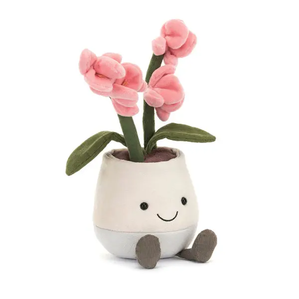 Jellycat Bluebell Plush, Potted Flower Stuffed Animal, Cute Kawaii Plushie, Soft Cuddly Collectible, Desktop Decor & Gift for Plush Lovers