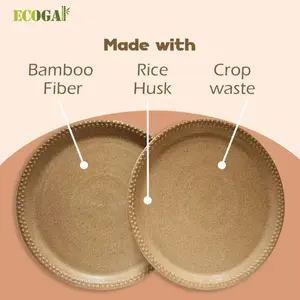 EcoGai Natural Fiber Plates – Crafted by Nature, Designed for You