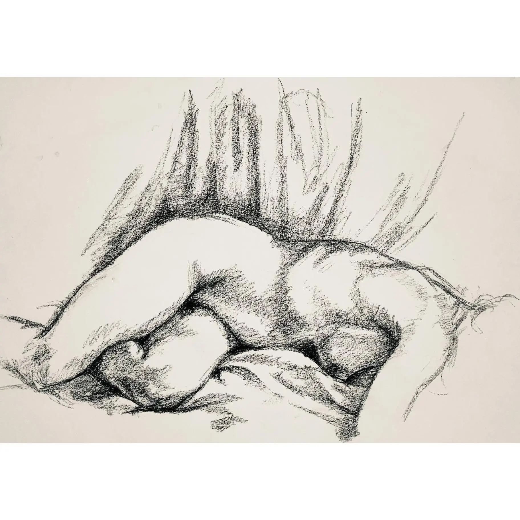 Ian Hornak, Renaissance Female Nude Figure Study, 1963, Original Drawing