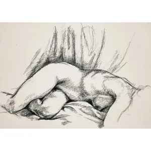 Ian Hornak, Renaissance Female Nude Figure Study, 1963, Original Drawing
