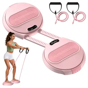 CHANGENOW Waist Twisting Fitness Tool Ab Twister Board MAX 300LBS with Intelligent Counting Lap Calorie Time 2 Resistance Bands 3 Adjustable Distances for Exercise Equipment