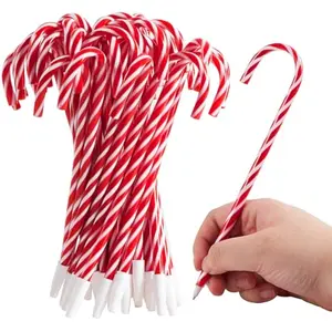 48 Pcs Christmas Candy Cane Ball Point Pens Snowman Umbrella Pens for Xmas Holiday Stationery Supplies Party Gift