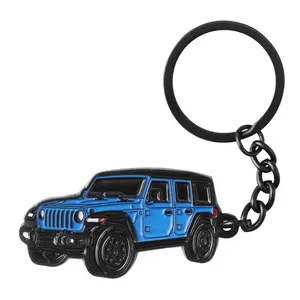 Jeep Wrangler Rubicon Keychain, 4 Door SUV Metal Key Chain, Jeep Key Fob Accessory, Wrangler Rubicon Automotive Keyring, Off Road Lover Gift