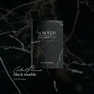 Social Media Planner: For Content Creators & Influencers | Black Marble