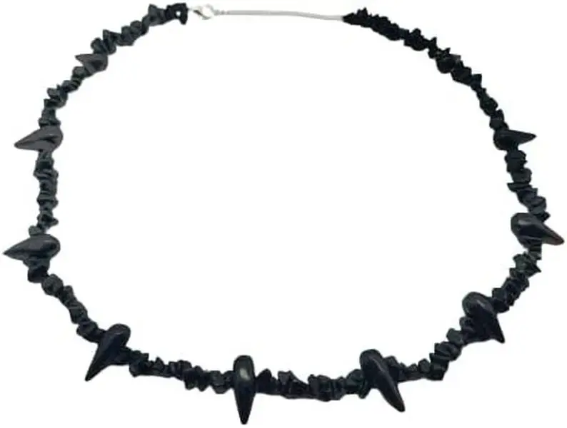 Pain Necklace Natural Black Onyx Necklace Anime Choker Necklace Handmade Anime Cosplay Jewelry Gift for Him/Her By Forever Gems & Jewels