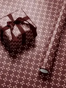 Pink Bow Wrapping Paper Roll Birthday Gift Idea Pink Girl Baby Shower Gift Wrap Kid Party Decor - Decorative Rolls for Presents and Celebrations