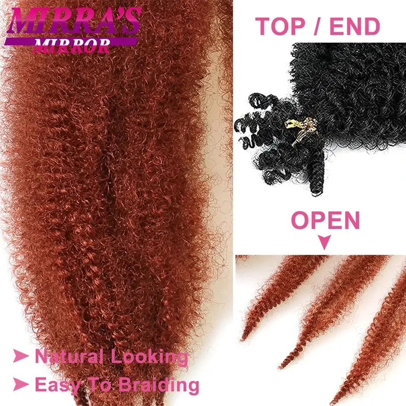 New 16/24/28 Inch Kinky Twist Marley Braiding Crochet Hair Synthetic Pre-Separated Springy Afro Twist Hair For Butterfly Locs Braids