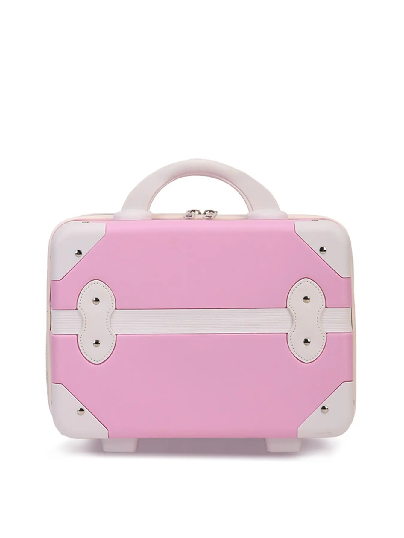 1pc  Ladies' Makeup Box Color Contrasting Small Handheld Storage Box Zipper Closure Fashionable and Versatile Casual Trend Suitable for Travel, Business Travel, Daily Commuting Portable Ladies' Makeup Box