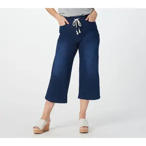 Belle by Kim Gravel Flexibelle Cropped Gaucho with Drawstring