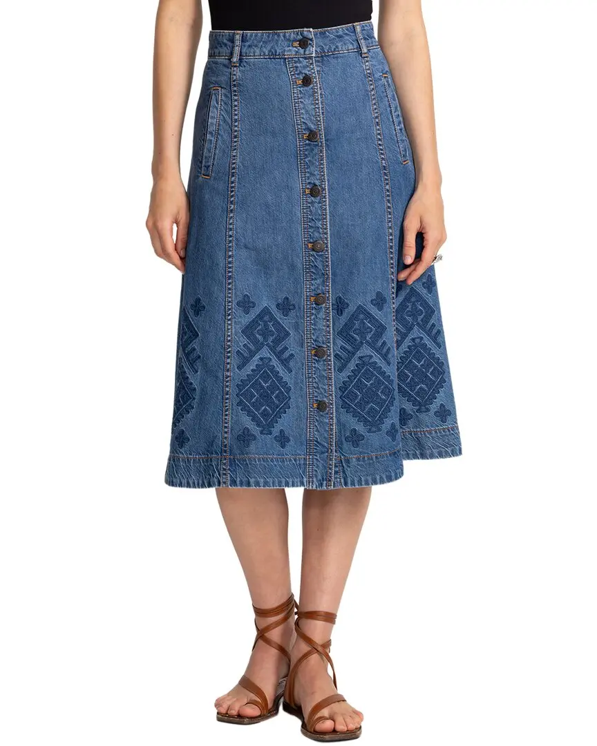 Johnny Was The Panel Denim Skirt