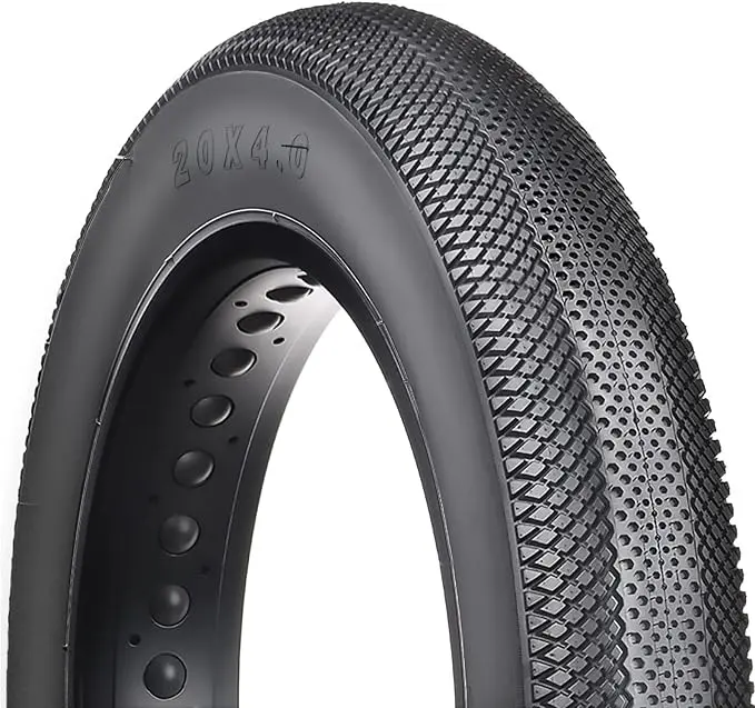 Hycline EBike Fat Tire 20x4.0 / 26x4.0, Folding Retro Look Replacement, Puncture Resistant Premium Rubber Resists Daily Wear for Urban E-biking, Puncture Resistance, All Seasons Fit, Urban Riding, 3-Wheel Bikes