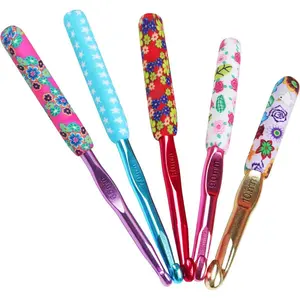 Warm Crochet Hooks Large, 10mm 9mm 8mm 7mm 6.5mm Large Crochet Hooks for Chunky Yarn Blanket Sweater Thick Wool, Big Crochet Kit for Arthritic Hands Knitting & Crochet Supplies