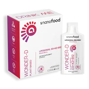 Nanofood Liposomal Vitamin D3 + K2 + B12 Liquid Pouch